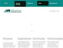 Tablet Screenshot of choicemanagementsolutions.com